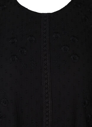 Long-sleeved A-line dress, Black, Packshot image number 2
