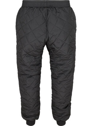 Quilted thermal trousers with pockets, Black, Packshot image number 1