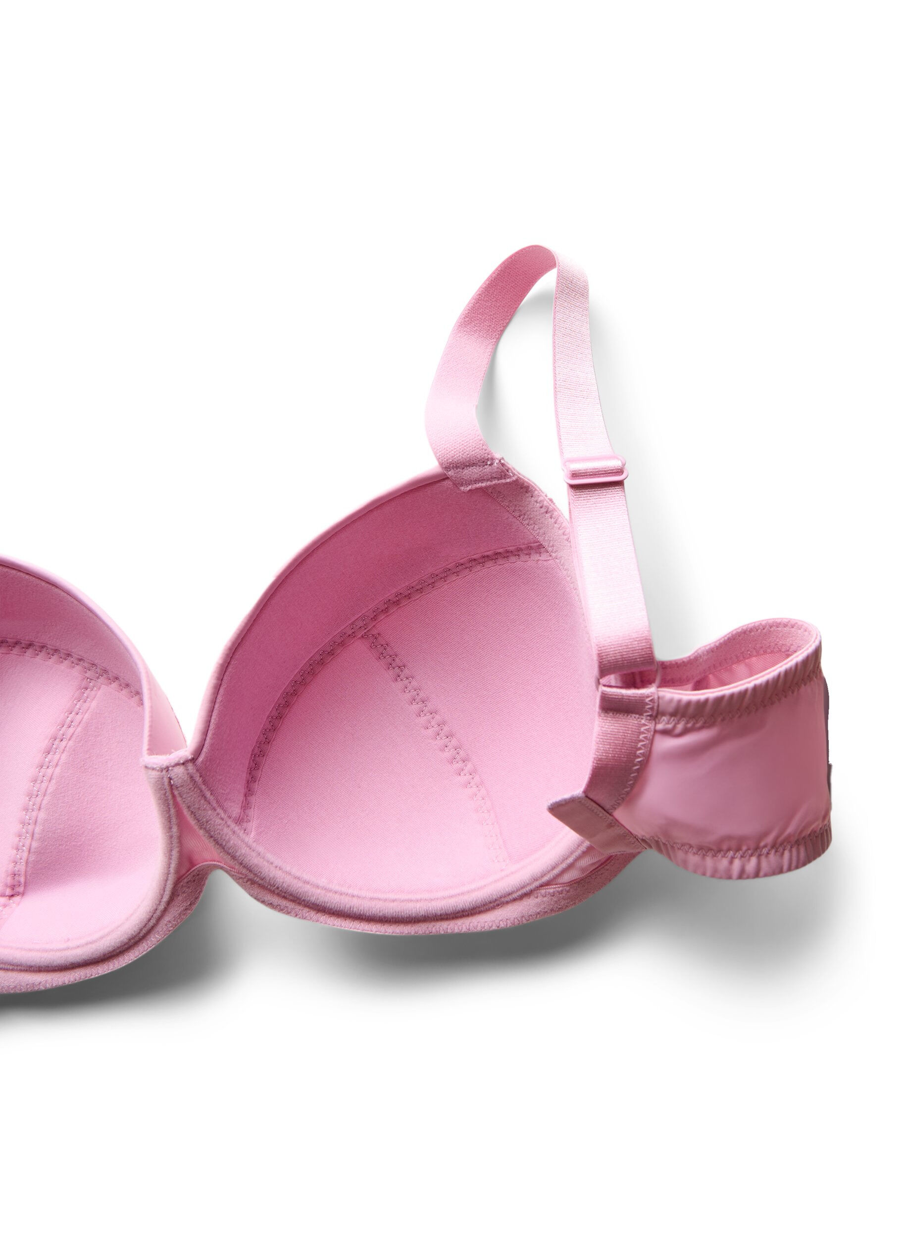 Zizzifashion Padded bra with underwire and lace, Purple, Packshot image number 3