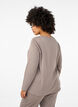 Modal blend blouse with a round neck, Beige, Model image number 2