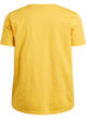 Basic cotton t-shirt with a round neck, Yellow, Packshot image number 1
