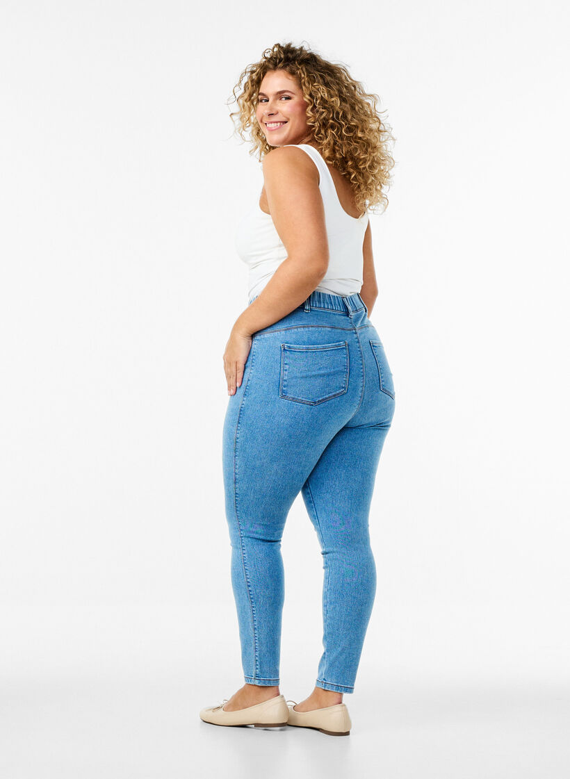 High-waisted jeggings, Light Blue, Model image number 1