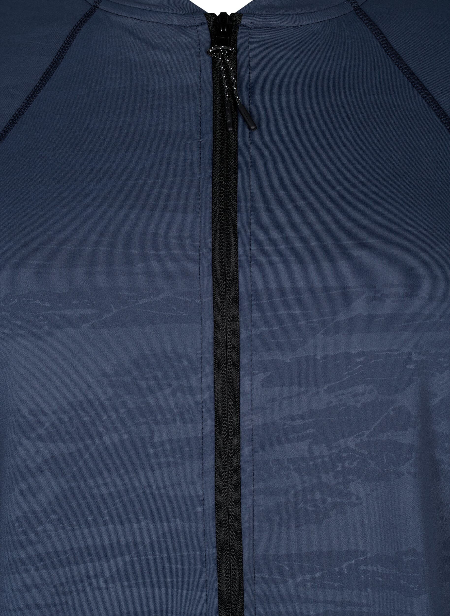 Zizzifashion Training blouse with zipper, Mood Indigo, Packshot image number 2