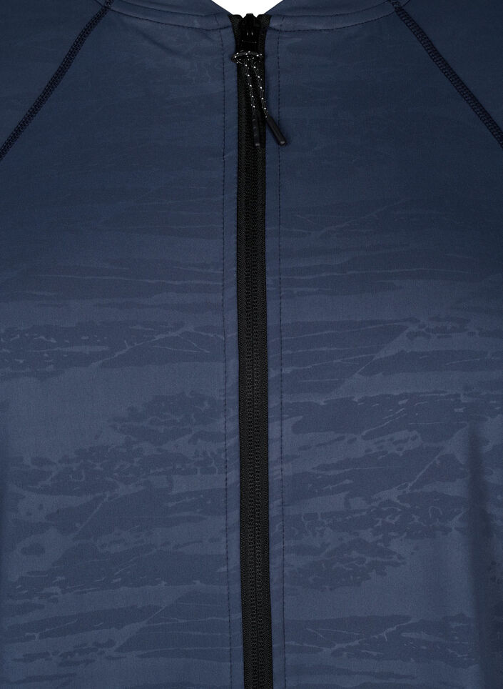 Training blouse with zipper, Mood Indigo, Packshot image number 2