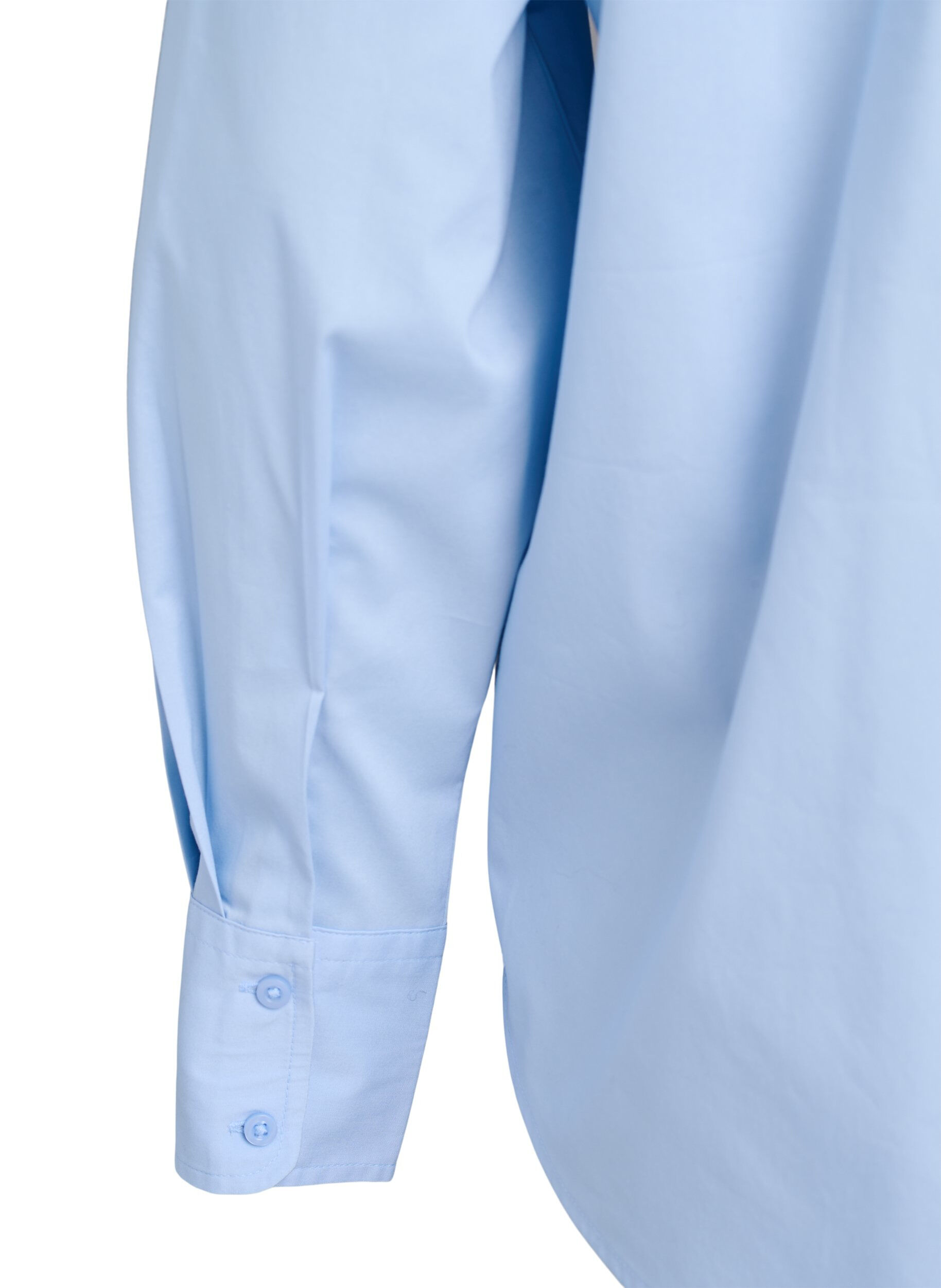Zizzifashion Classic cotton shirt with a loose fit, Light Blue, Packshot image number 4