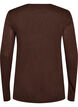 Long-sleeved blouse in wool and viscose, Brown, Packshot image number 1