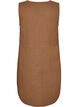 Sleeveless cotton muslin dress with tie string, Brown, Packshot image number 1