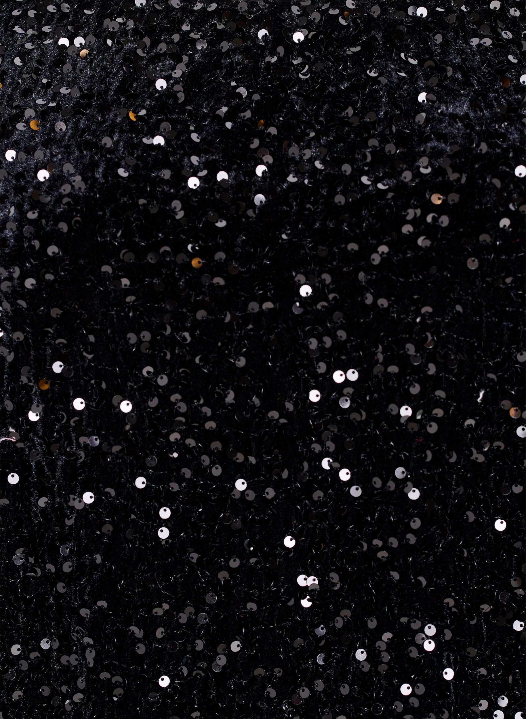 Zizzifashion Sequin blouse with long sleeves, Black, Packshot image number 2