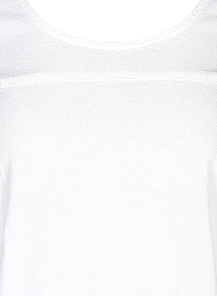 Short-sleeved cotton dress, White, Packshot image number 2