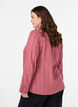 Blouse with tone-on-tone texture and buttons, Rose, Model image number 2
