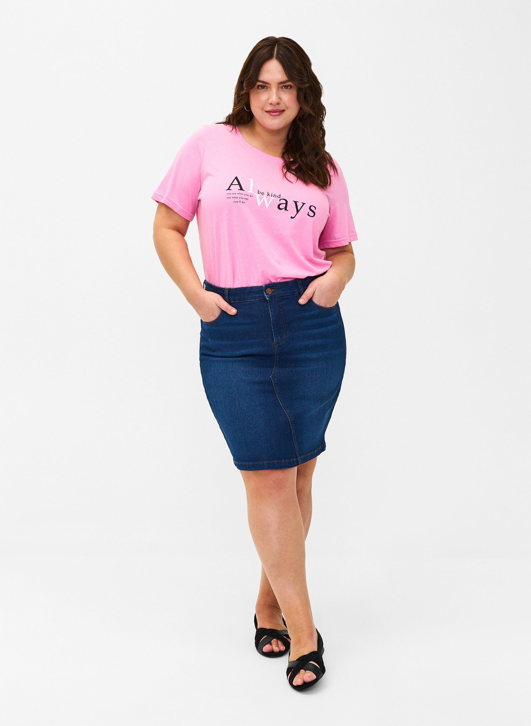 Zizzifashion FLASH - T-shirt with motif, Begonia Pink Always, Model image number 2