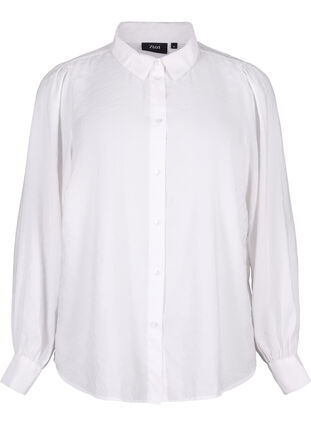 Long-sleeved shirt in TENCEL™ Modal, Bright White, Packshot image number 0