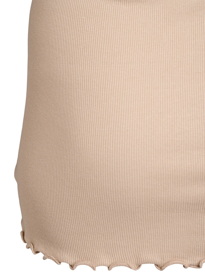 Top with lace trim, Beige, Packshot image number 3