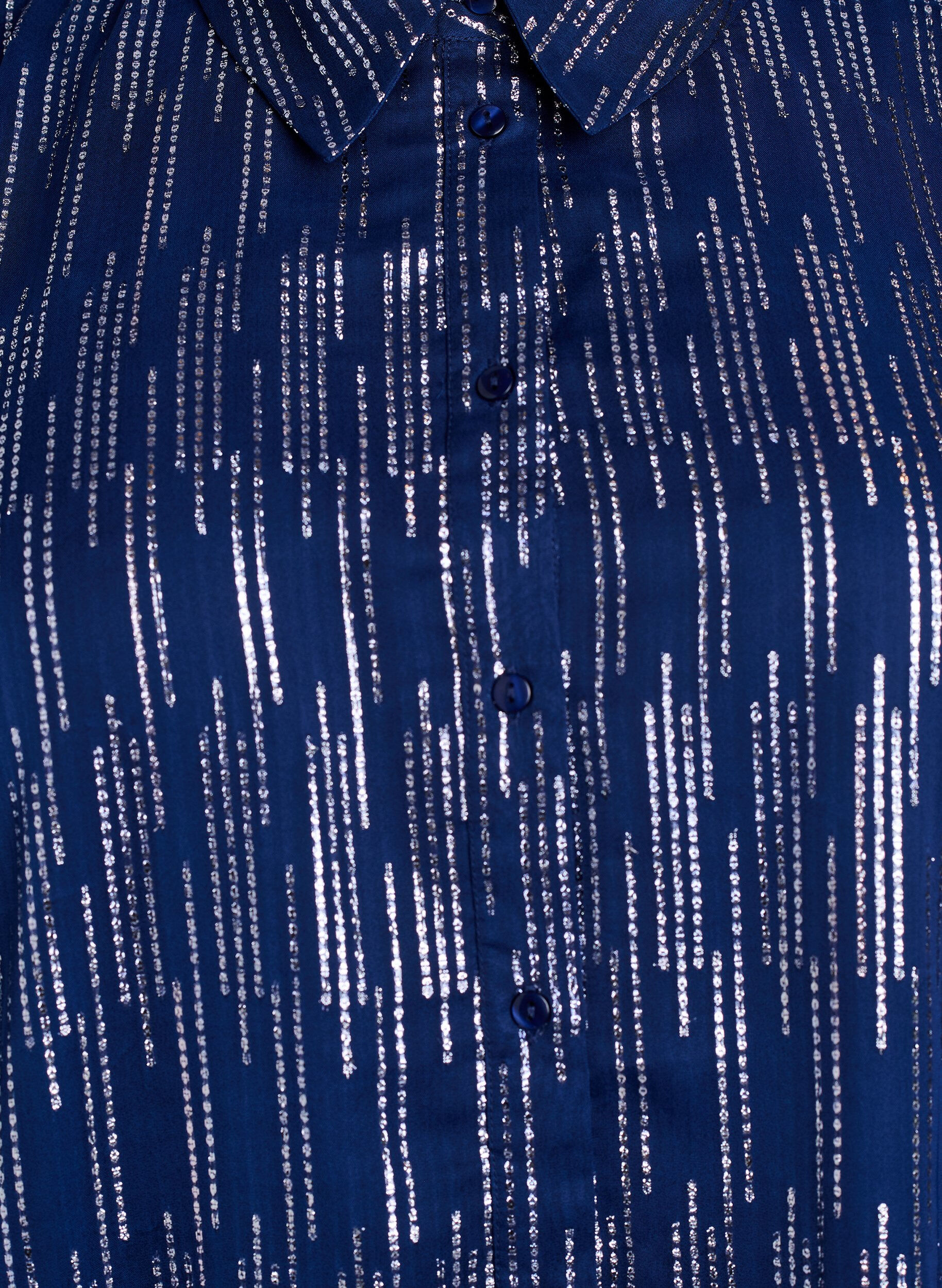 Zizzifashion Shirt with glittering pattern, Blue, Packshot image number 2
