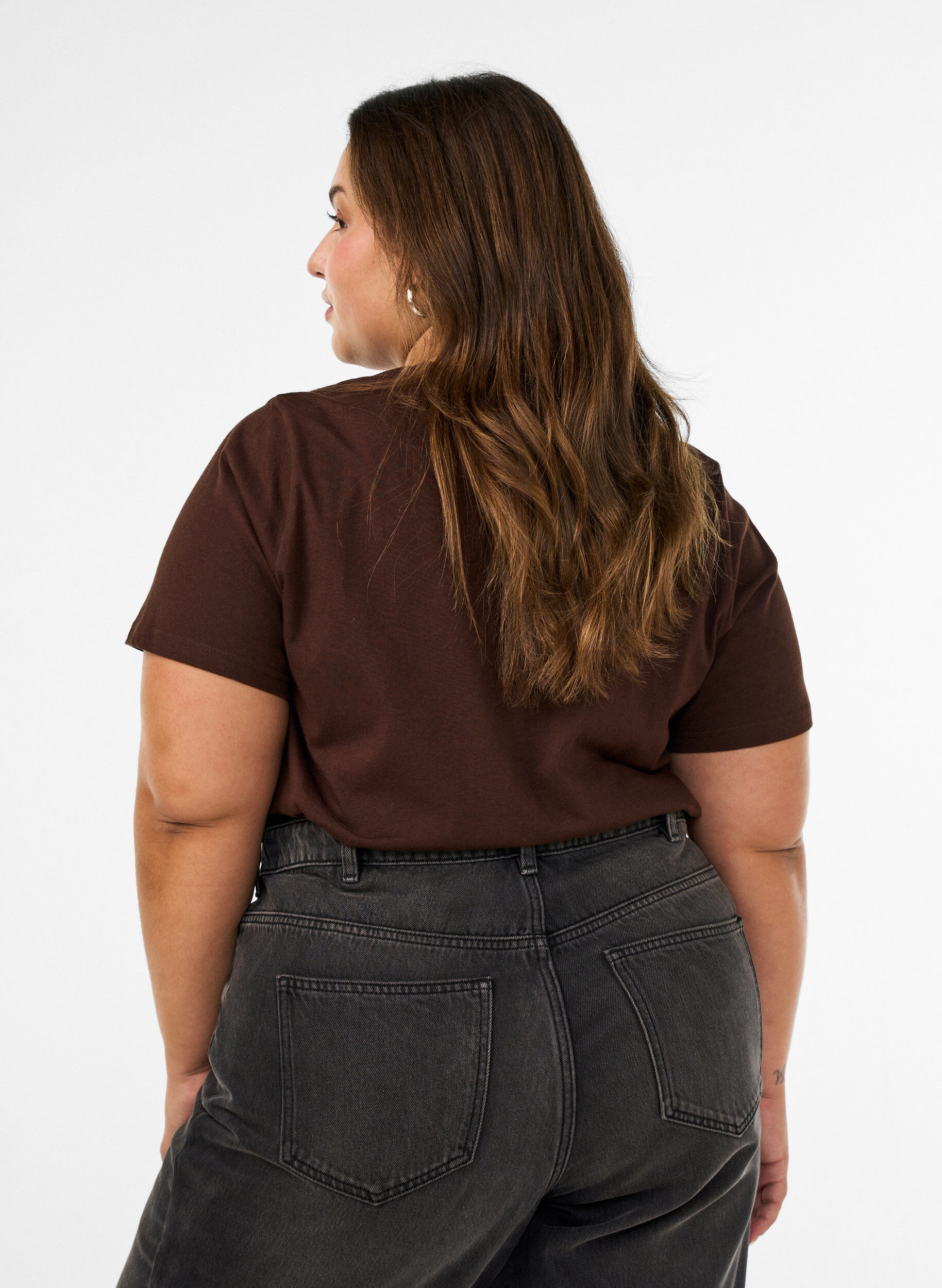 ZizzifashionT-shirt in organic cotton with print, Brown, Model image number 2