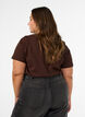 T-shirt in organic cotton with print, Brown, Model image number 2