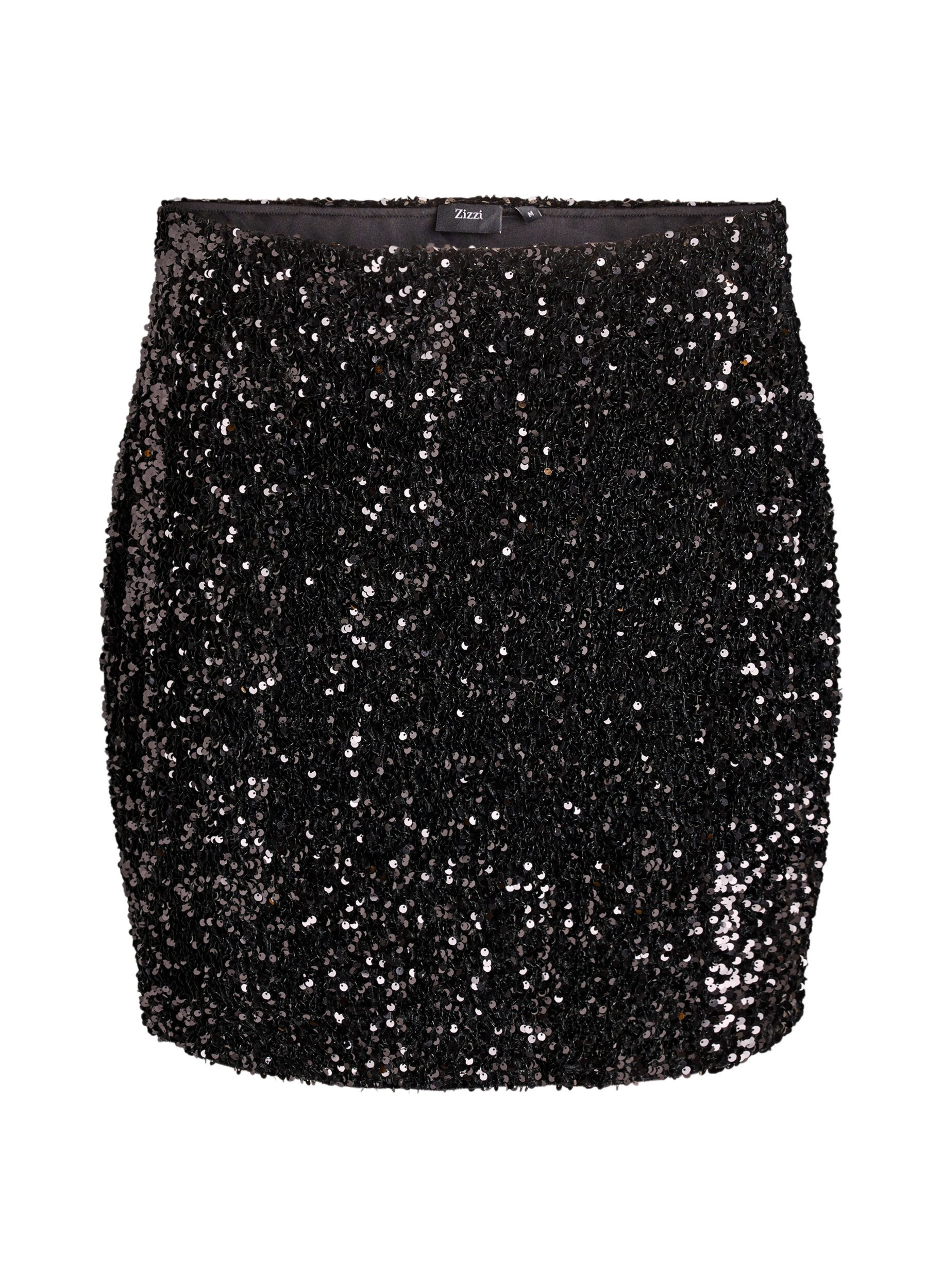Short sequin skirt with an elasticated waistband
