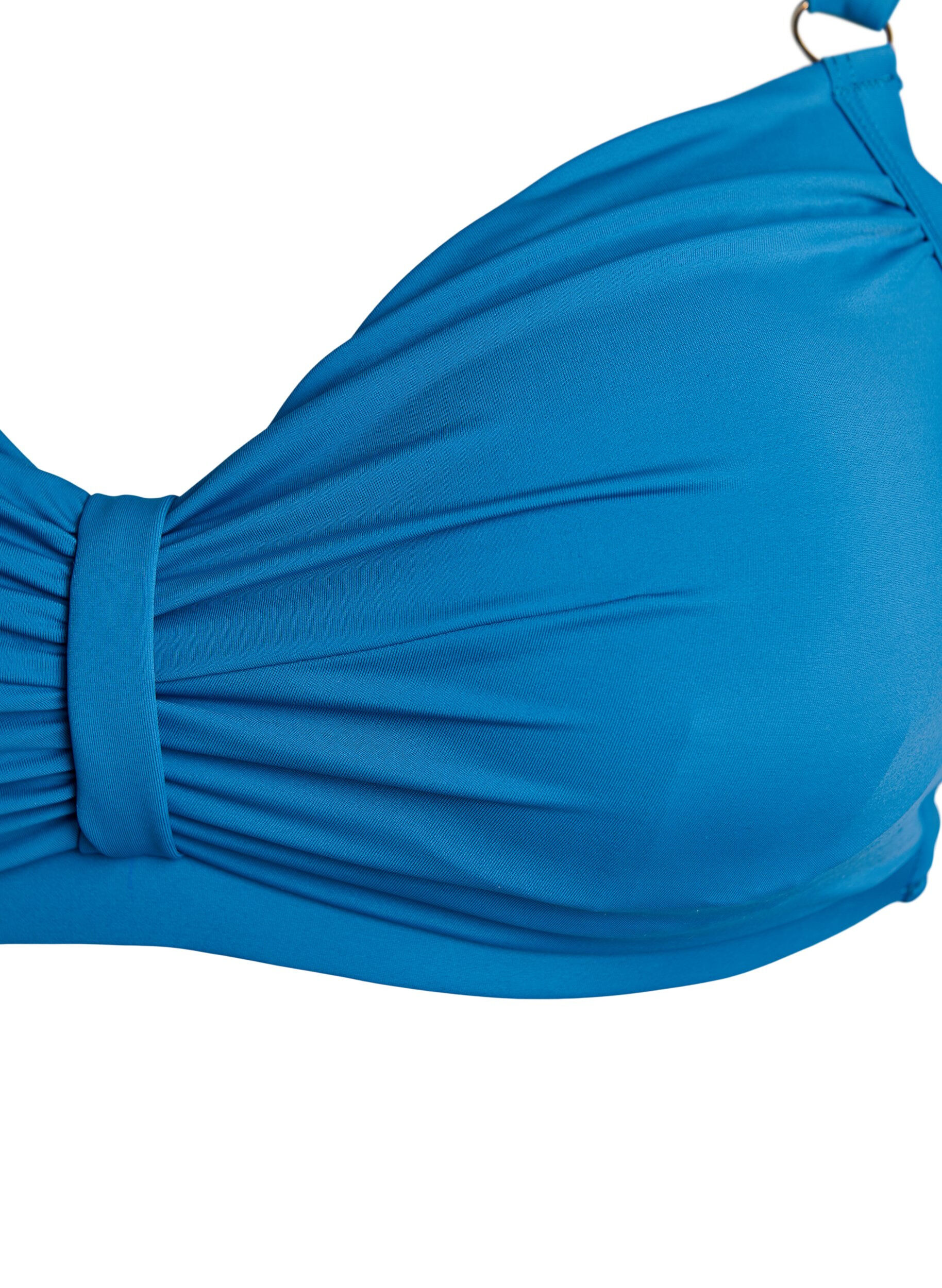 Zizzifashion Underwire bikini bra with draping, Blue, Packshot image number 2