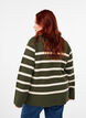 Striped knitted blouse with round neck, D. Bag Birch Stripe, Model image number 1