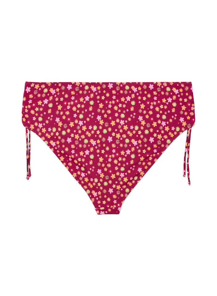 Tai bikini briefs with tie-fastenings and floral print, Red, Packshot image number 1