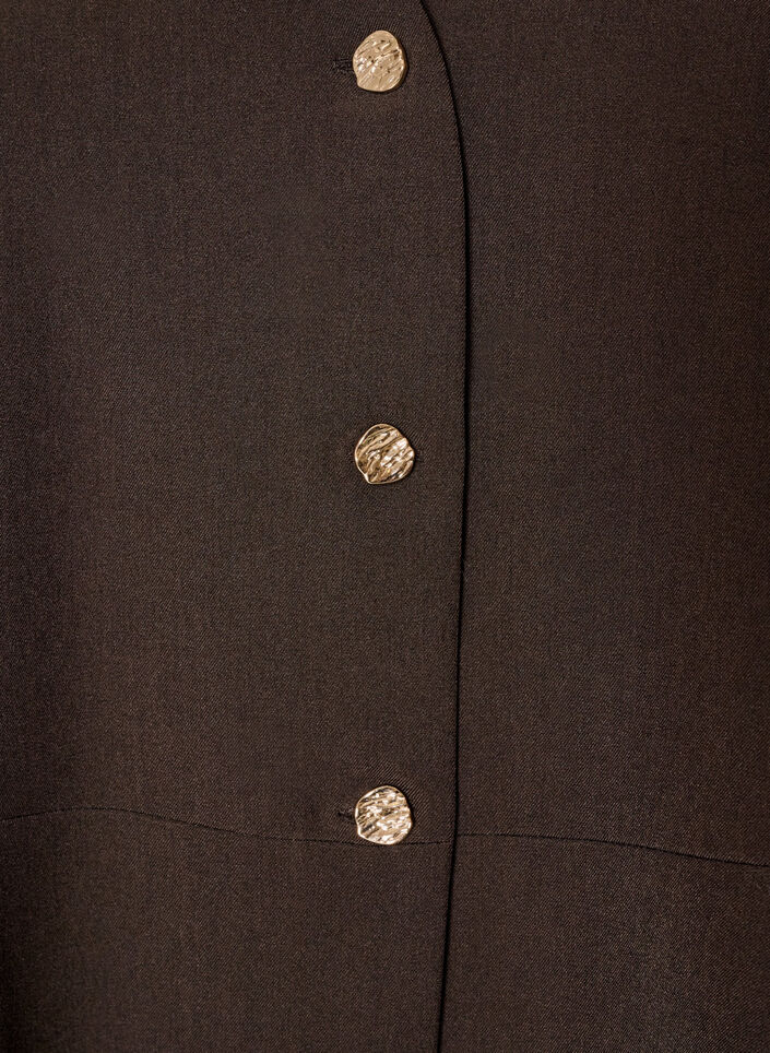 Pinstriped waistcoat with peplum, Brown, Packshot image number 2