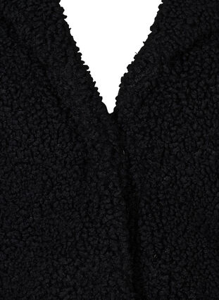 Teddy jacket with button fastening, Black, Packshot image number 2
