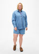Loose denim shirt with chest pocket, Light blue denim, Model image number 3