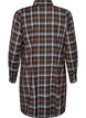 Knee-length shirt dress with a checked pattern, Brown, Packshot image number 1