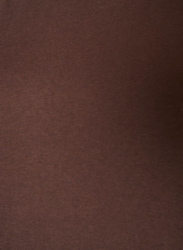 Short sleeved cotton blend t-shirt, Brown, Packshot image number 2