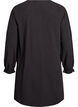 Short cotton dress with V-neck, Black, Packshot image number 1