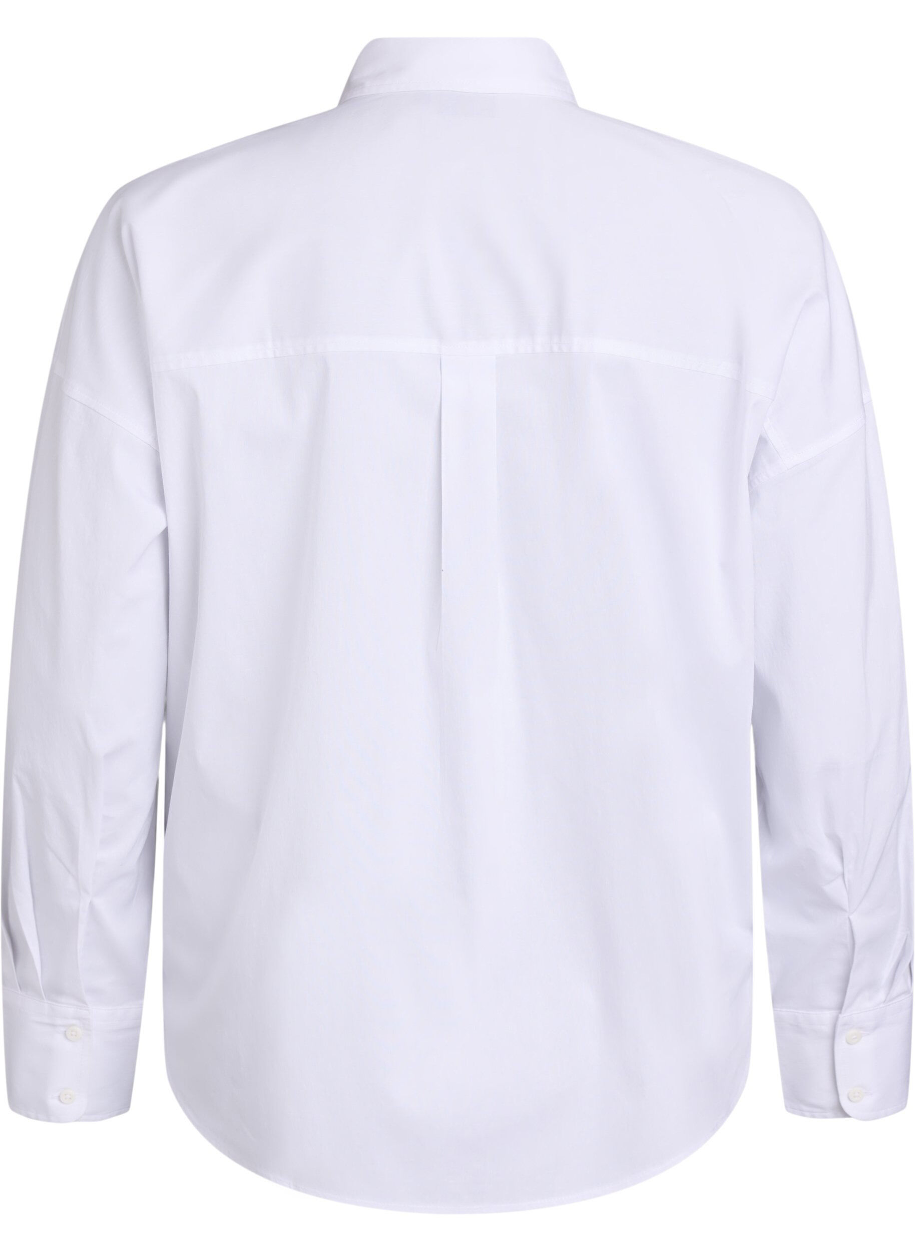 Zizzifashion Classic cotton shirt with a loose fit, White, Packshot image number 1