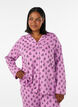 Cotton pyjama shirt with chest pocket, Rose, Model image number 0