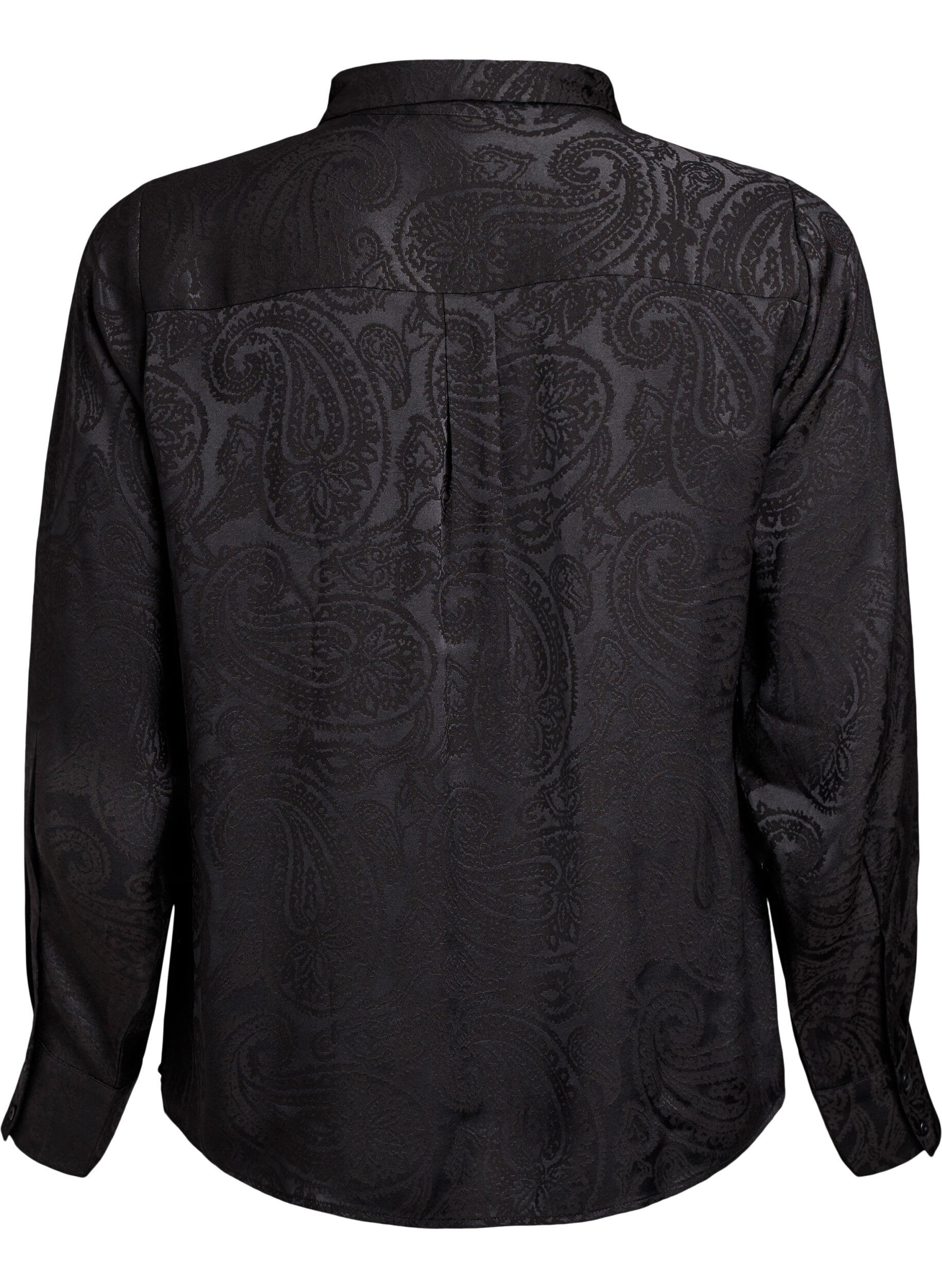 ZizzifashionShirt with tone-on-tone paisley pattern, Black, Packshot image number 1