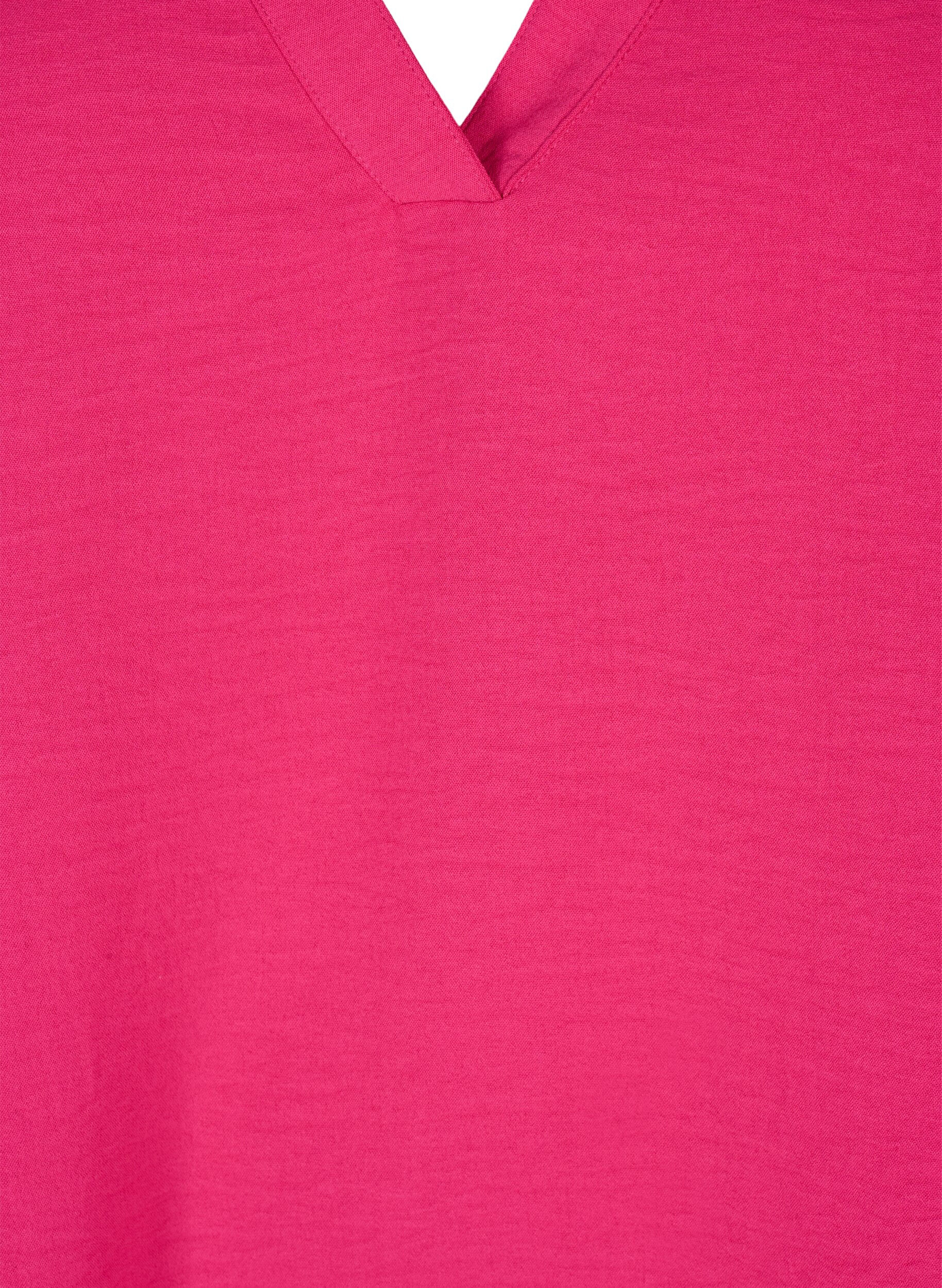 Zizzifashion Sleeveless top with wrinkle details, Pink, Packshot image number 2