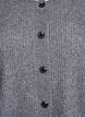 Rib knit cardigan with buttons, Grey, Packshot image number 2