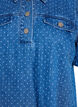Short denim dress with dots, Blue, Packshot image number 2