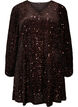 Short sequin dress with an A-line shape, Brown, Packshot image number 0
