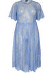 Sheer lace midi dress with short sleeves, Purple, Packshot image number 0