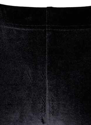 Velour leggings, Black, Packshot image number 2