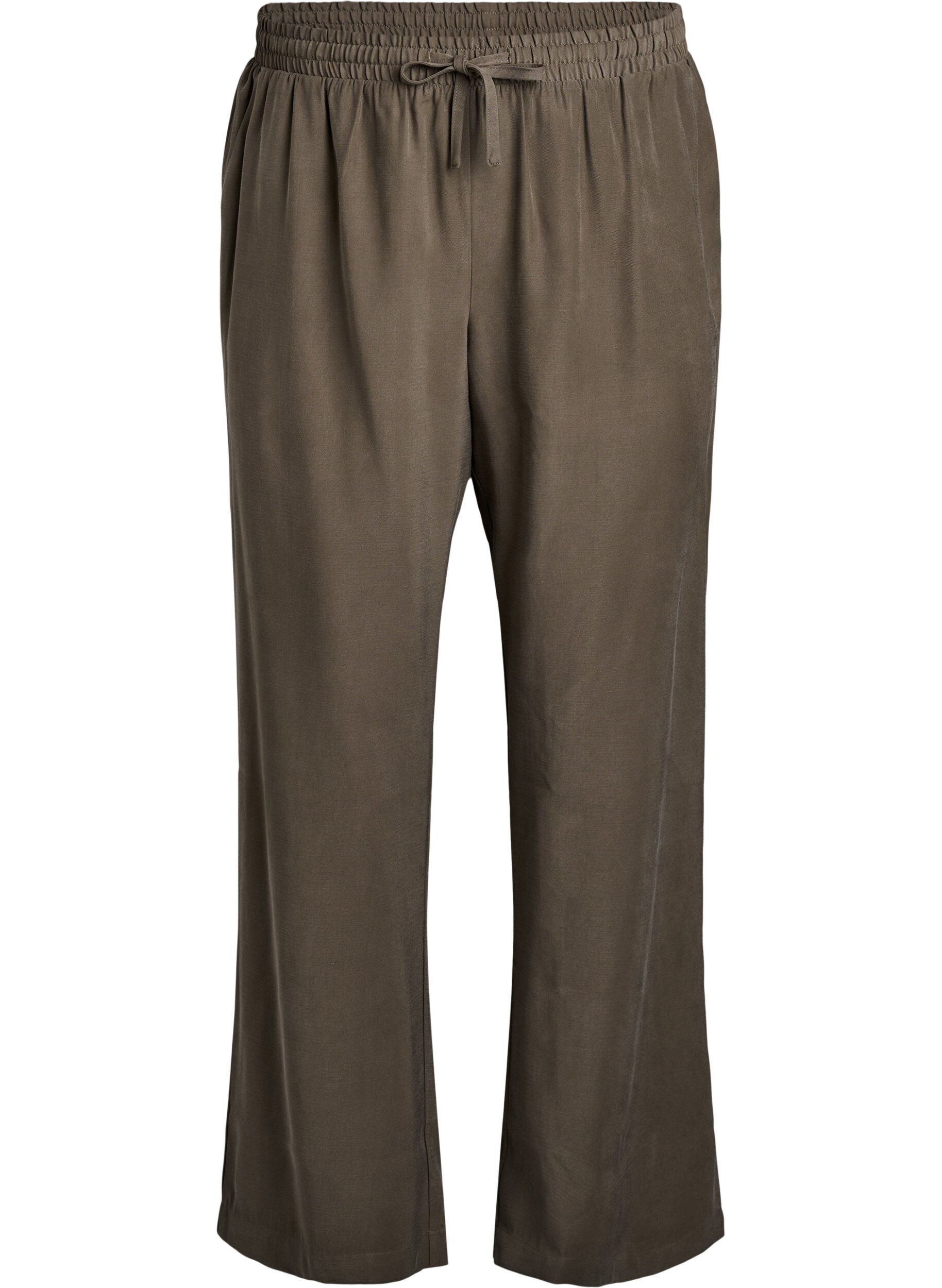 FLASH - Viscose trousers with elasticated waistband