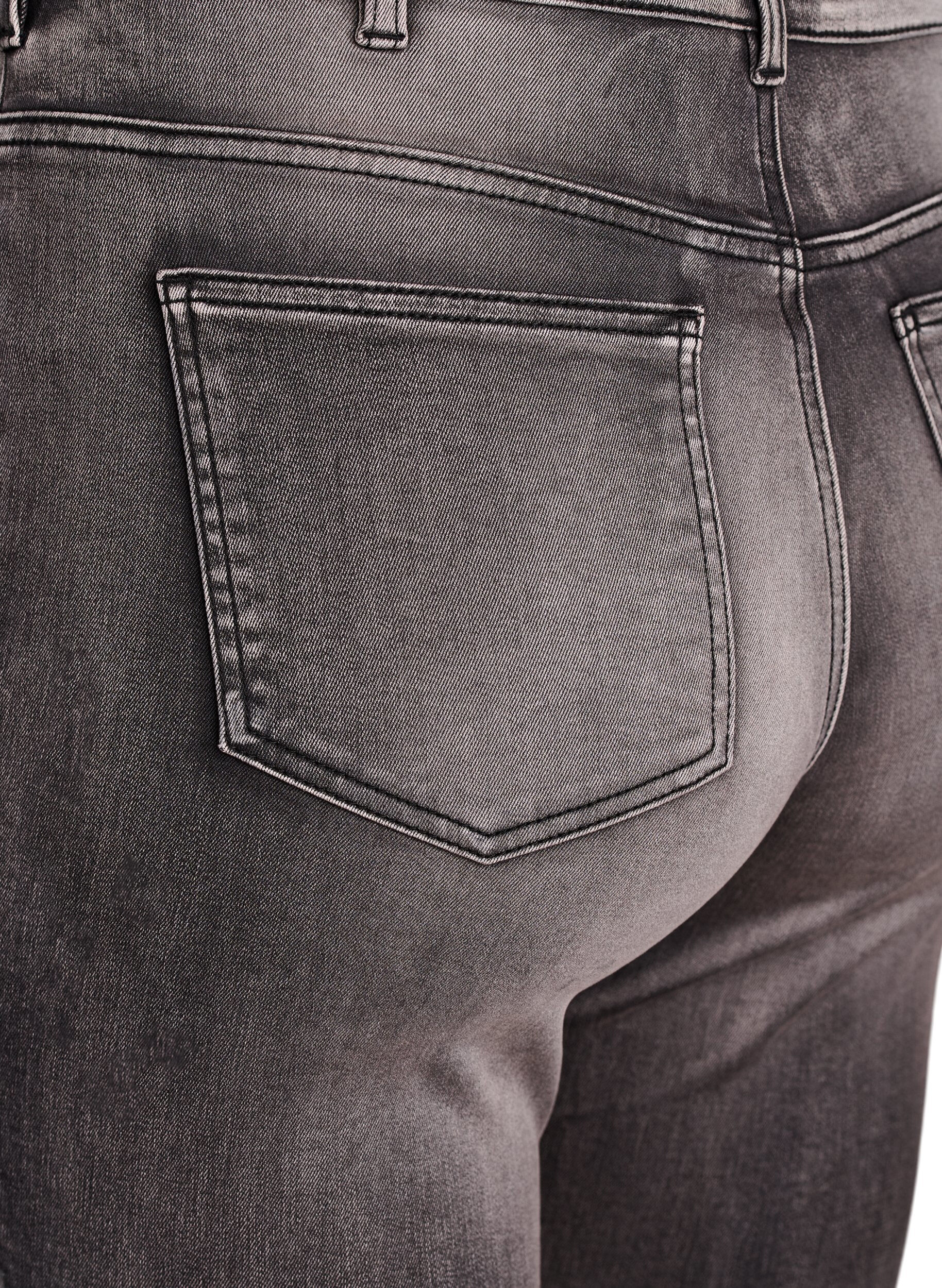 ZizzifashionSuper slim Amy jeans with high waist, Dark Grey, Packshot image number 3