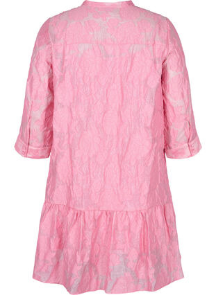 Jacquard dress with ruffles and A-line, Cashmere Rose, Packshot image number 1