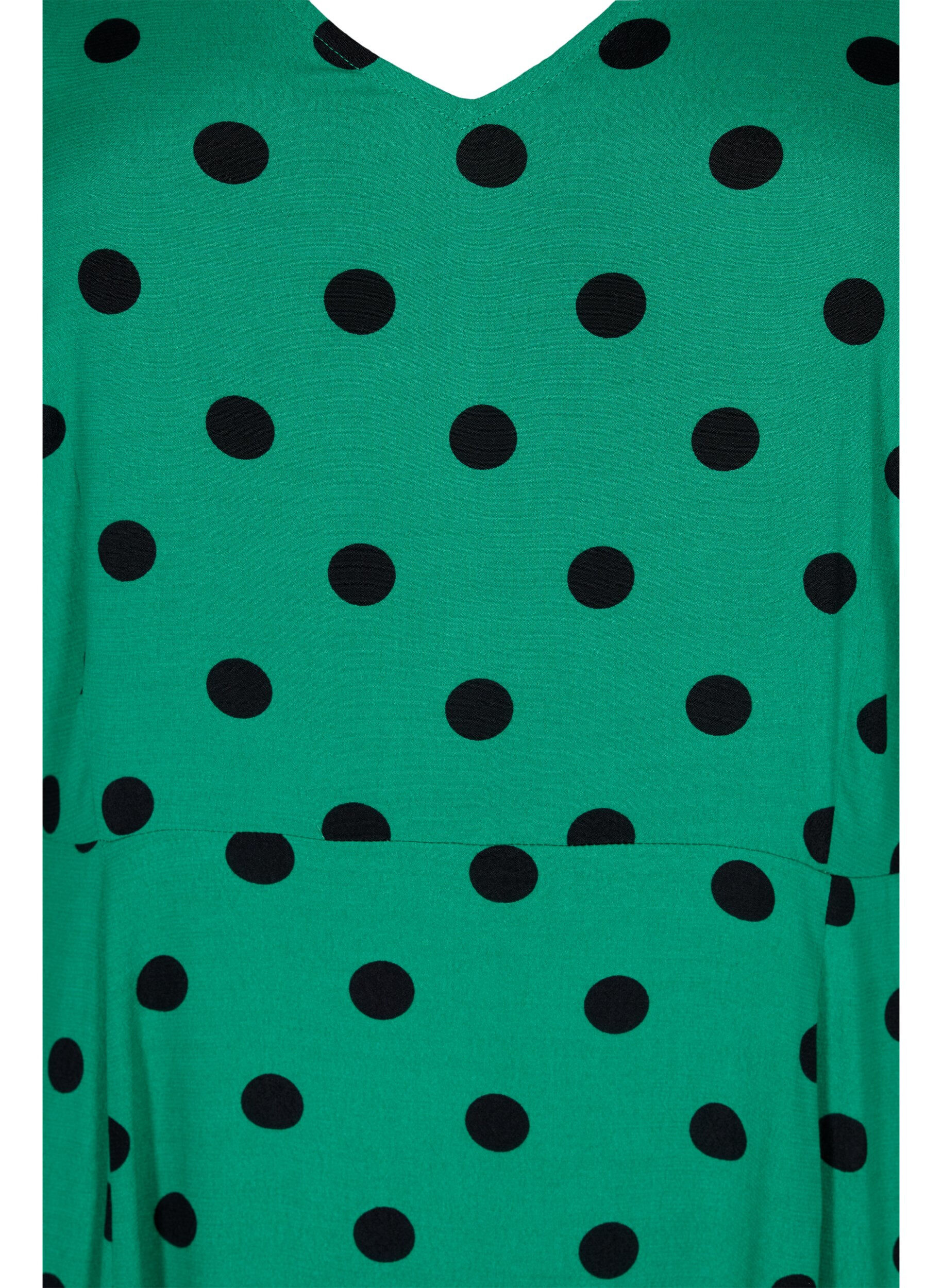 Zizzifashion Polka dot viscose midi dress, Jolly Green Dot AOP, Packshot image number 2