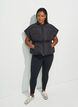Puffer gilet with adjustable waist, Black, Model image number 1