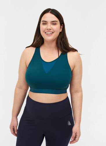Sports top with mesh back, Deep Teal, Model image number 0