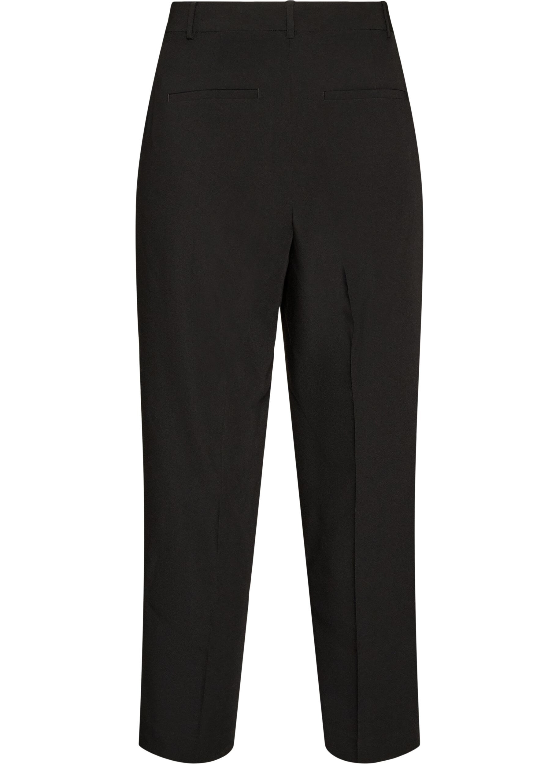 ZizzifashionTailored trousers with wide legs and high waist, Black, Packshot image number 1