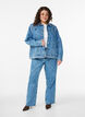 Denim jacket with detachable sleeves, Light Blue, Model image number 1
