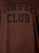 Hoodie with a terry text motif, Brown, Packshot image number 2