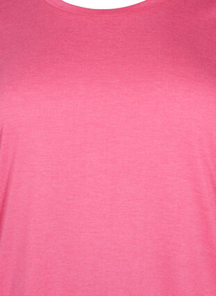 Plain blouse with 3/4 sleeves, Hot Pink Mel., Packshot image number 2