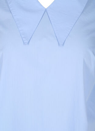 Cotton tunic with large collar, Blue Heron, Packshot image number 2